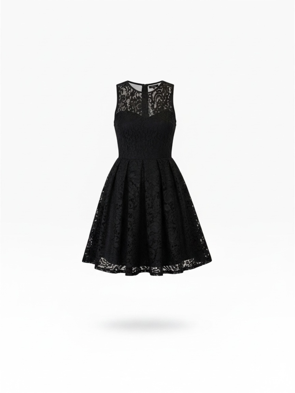 Cache Black Lace Fit & Flare Dress
